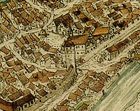 Ausschnitt aus Augenscheinkarte 1577 / Aiperturm, Ehemaliges Stadttor in 74354 Besigheim (HStA Stuttgart)