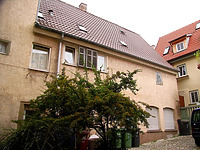 Hinterhaus, Ansicht vom Ortsgang / Wohn- und Geschäftshaus, ehemaliges "Café Lauster" in 74354 Besigheim (27.07.2007 - Denkmalpflegerischer Werteplan)