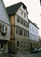 Aufnahme nach dem Brand 1991 / Wohn- und Geschäftshaus in 74354 Besigheim (06.06.1991 - Archiv Haußmann)