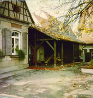 Hof und Spielplatz um 1960 / Kindergarten im Bühl in 74354 Besigheim (Ev. Oberkirchenrat Stuttgart Bau u. Gemeindeaufsicht)