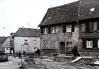 Historische Aufnahme 1965 vor dem Abbruch / Abgegangenes Wohnhaus in 74354 Besigheim (Stadtarchiv Besigheim)