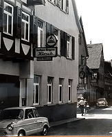 um 1960 / Wohn- und Gasthaus "Hirsch" in 74354 Besigheim (Szadtarchiv Besigheim)