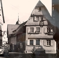 Historische Aufnahme der Nordwestseite / Geschäftshaus in 74354 Besigheim (Stadtarchiv Besigheim)