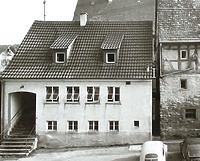 Nordwestseite   Milchsammelstelle um 1950 / Abgegangenes Wohnhaus in 74354 Besigheim (06.10.2016 - Stadtarchiv Besigheim)