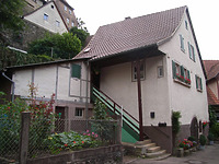 Ansicht von Westen / Wohnhaus, vormals Ziegelhütte in 74354 Besigheim (Denkmalpflegerischer Werteplan, Gesamtanlage Besigheim, Regierungspräsidium Stuttgart)