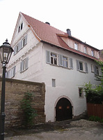 Ansicht von Norden (mit Kellertor) / Wohnhaus in 74354 Besigheim (Denkmalpflegerischer Werteplan, Gesamtanlage Besigheim, Regierungspräsidium Stuttgart)