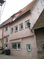 Ansicht von Norden / Wohnhaus mit Scheune in 74354 Besigheim (2007 - Denkmalpflegerischer Werteplan, Gesamtanlage Besigheim, Regierungspräsidium Stuttgart)