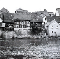 Fachwerkscheuer 11/1; Ansicht von Südwest / Wohnhaus mit Scheune in 74354 Besigheim (Stadtarchiv Besigheim)