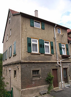 Wohnteil des Anwesens, Ansicht von Süden / Wohnhaus mit Doppelscheune in 74354 Besigheim (2007 - Denkmalpflegerischer Werteplan, Gesamtanlage Besigheim, Regierungspräsidium Stuttgart)