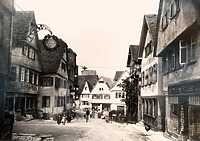 Mittlerer Berich, historische Aufnahme von Südpsten / Kirchstraße in 74354 Besigheim (ca. 1930 - Stadtarchiv Besigheim)