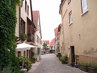 Blick nach Osten um 2003 / Türkengasse in 74354 Besigheim (2007 - Denkmalpflegerischer Werteplan,  Gesamtanlage Besigheim  Regierungspräsidium Stuttgart)