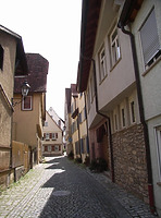 Blick nach Westen / Schlossgasse in 74354 Besigheim (2007 - Denkmalpflegerischer Werteplan,  Gesamtanlage Besigheim  Regierungspräsidium Stuttgart)