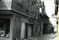 Blick nach Osten, Nördliche Sraßenseite um 1960 / Schlossgasse in 74354 Besigheim (Stadtarchiv Besigheim)