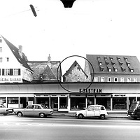 Ausschnitt photogrammetrische Aufnahme
Ansicht von West, 1979 / Nikolauskapelle in 89073 Ulm