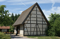 Ansicht der Scheuer im FLM Beuren / Scheuer aus Gärtringen in 71116 Gärtringen (http://www.freilichtmuseum-beuren.de/museum/rundgang/scheuer-aus-gaertringen/)