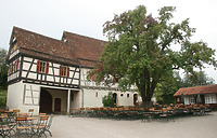 Hofseite des Dosterhauses im FLM Beuren / Hof Wyrich, Haus Mannsperger, Dosterhaus; Wohn- und Wirtschaftsgebäude aus Tamm in 71732 Tamm (18.08.2011 - Becker_priv)